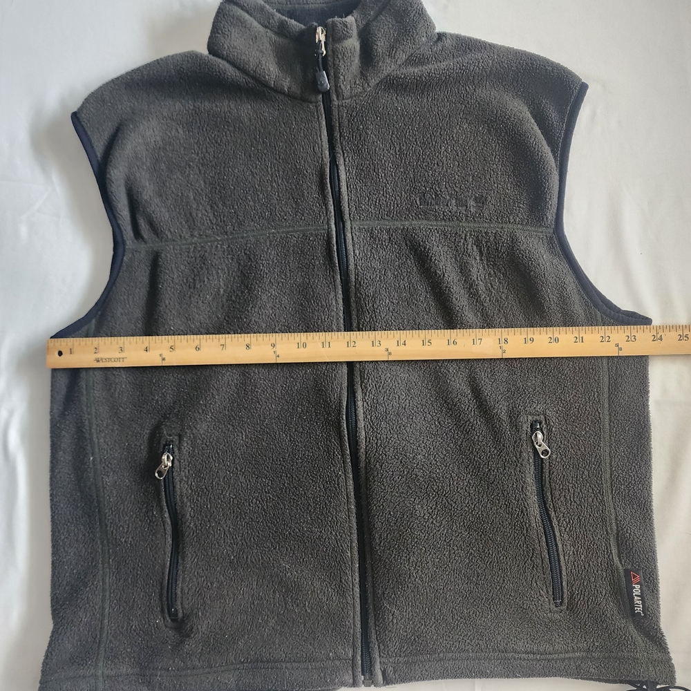 Timberland Size XL Polartec Fleece Vest Full Zip w/ Pockets Dark Forest Green - Picture 11 of 12